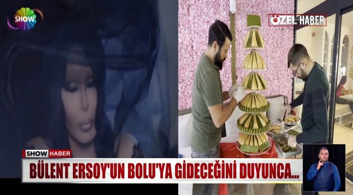 Bolu'da Bülent Ersoy için baklavadan çam ağacı yapıldı