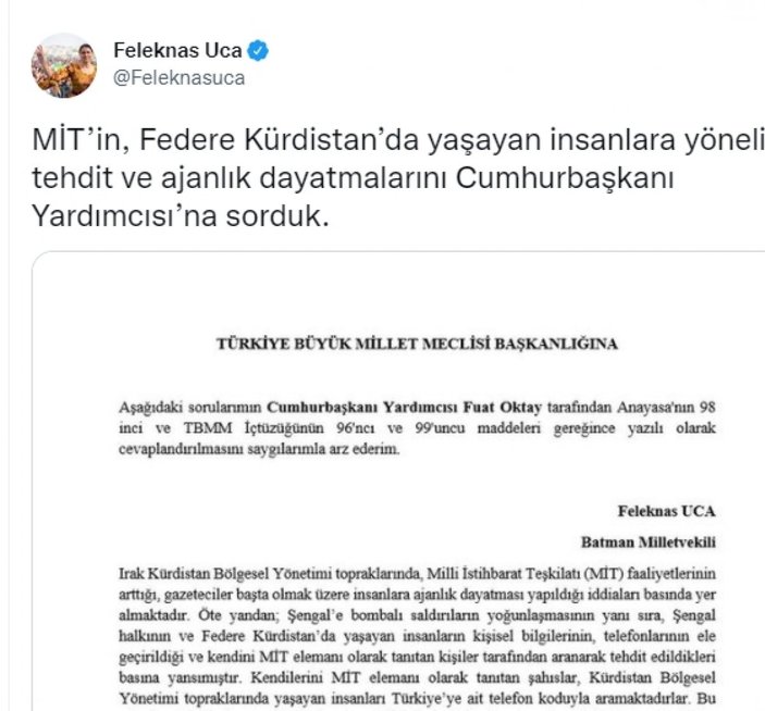 HDP'den Meclis'e MİT hakkında soru önergesi