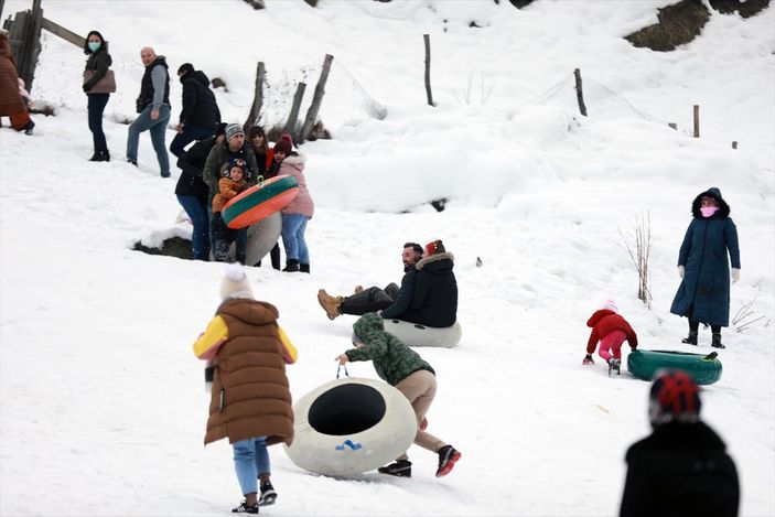 a Ayder'de yılbaşı yoğunluğu