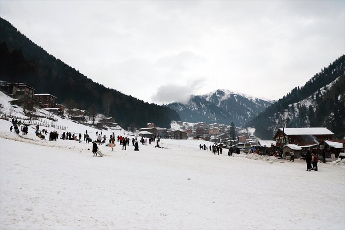 a Ayder'de yılbaşı yoğunluğu