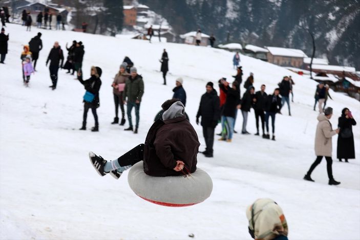 a Ayder'de yılbaşı yoğunluğu