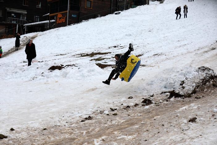 a Ayder'de yılbaşı yoğunluğu