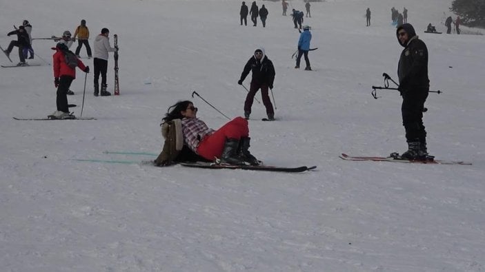 Uludağ’da yeni yılın ikinci gününde pistler doldu