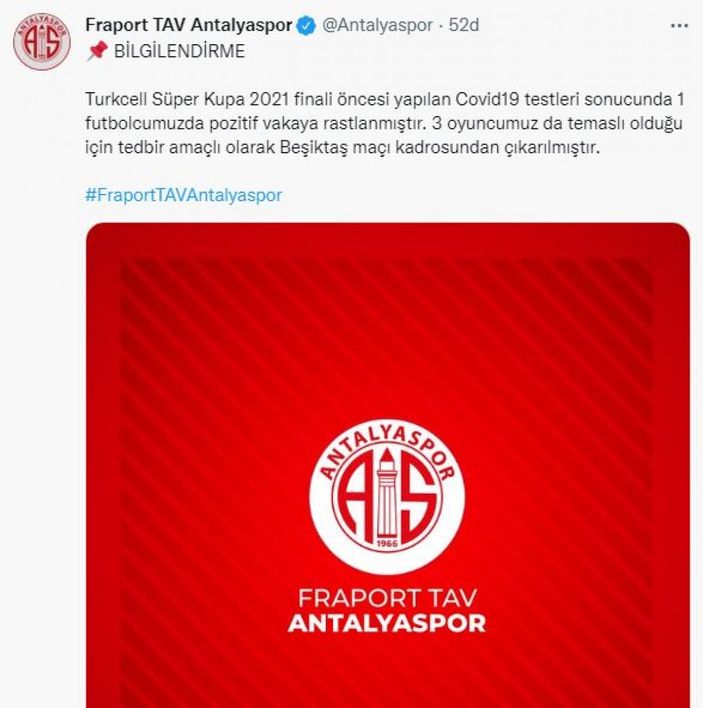 Süper Kupa maçı öncesi koronavirüs vakaları