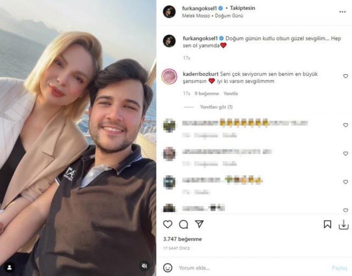Bir paylaştı olay oldu! Arka Sokaklar'ın Metin'i Furkan Göksel'in sevgilisi...