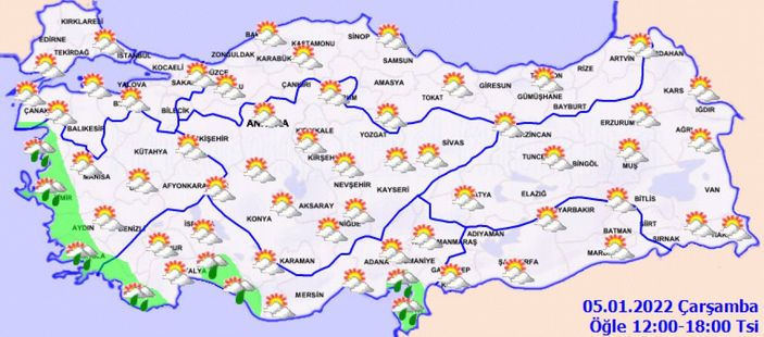 5 Ocak Çarşamba 2022: Bugün hava nasıl olacak? Bölge bölge son tahminler...