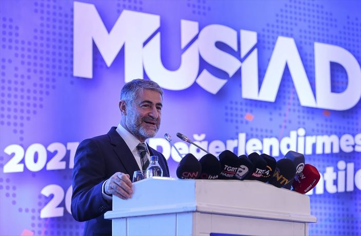 a Nureddin Nebati, MÜSİAD yönetimiyle bir araya geldi