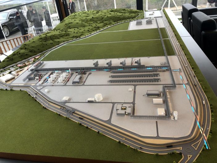 Karadeniz doğalgazının işleneceği tesisin maketi hazır