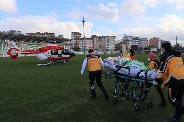 Kırklareli'nde 76 yaşındaki hasta için hava ambulansı istendi