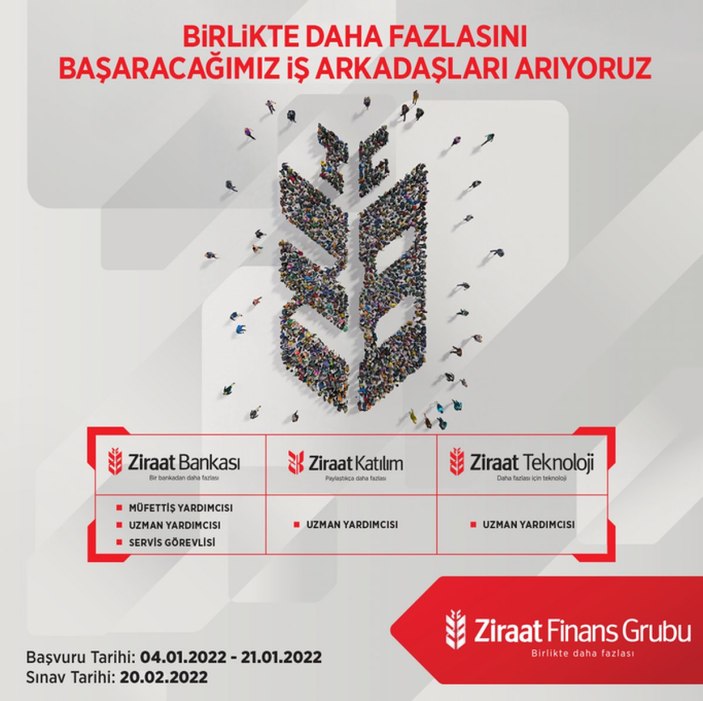 Ziraat Bankası 460 personel alacak! Ziraat Bankası personel alım şartları