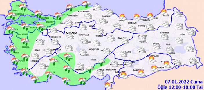 7 Ocak Cuma 2022: Bugün hava nasıl olacak? Bölge bölge son tahminler...