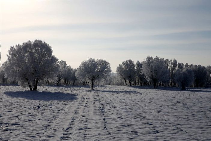 Sivas'ta Tödürge Gölü buz tuttu