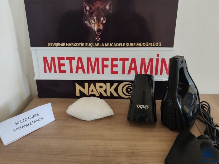 Nevşehir'de elektrikli süpürgeden uyuşturucu çıktı