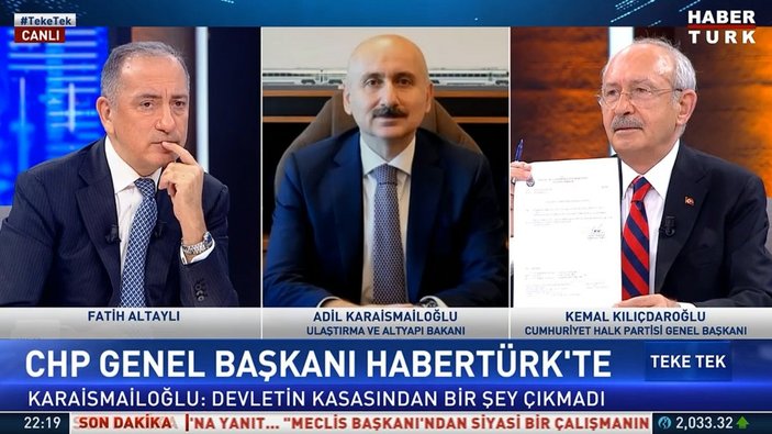 Adil Karaismailoğlu ile Kemal Kılıçdaroğlu canlı yayında tartıştı
