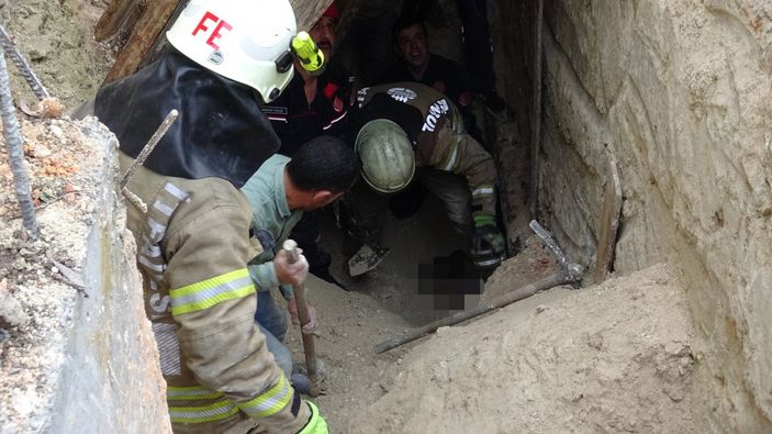 d Avcılar'da inşaat göçüğünün altında kalan 2 işçiden 1'i kurtarılamadı
