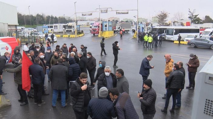 D Avcılar'daki Ambarlı Limanı'nda protesto