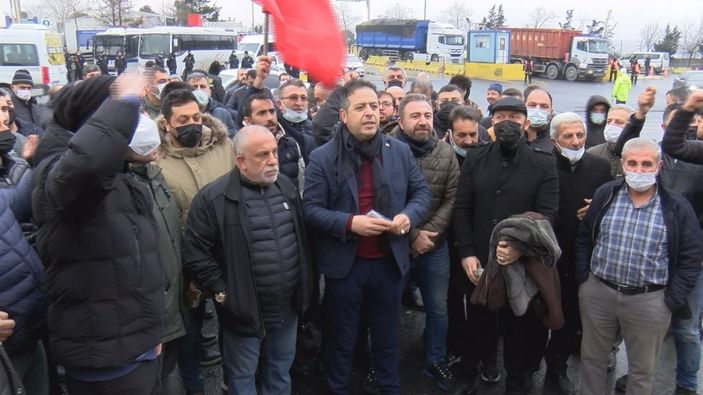 D Avcılar'daki Ambarlı Limanı'nda protesto