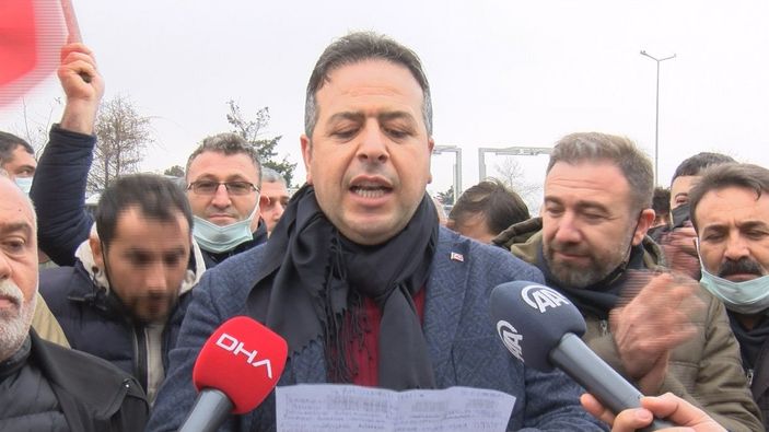 d Avcılar'daki Ambarlı Limanı'nda protesto