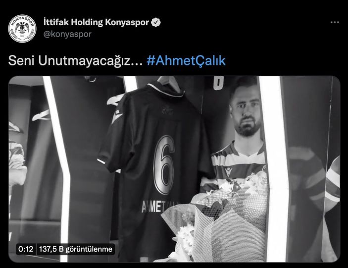Konyaspor'dan Ahmet Çalık paylaşımı