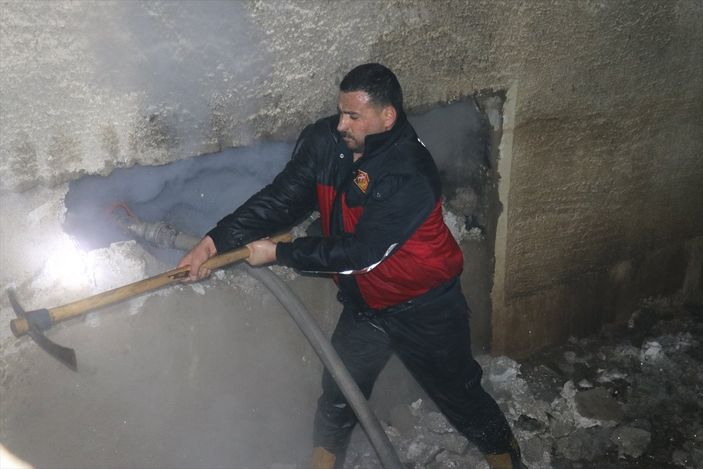 Ağrı'da cami kazanında yangın çıktı
