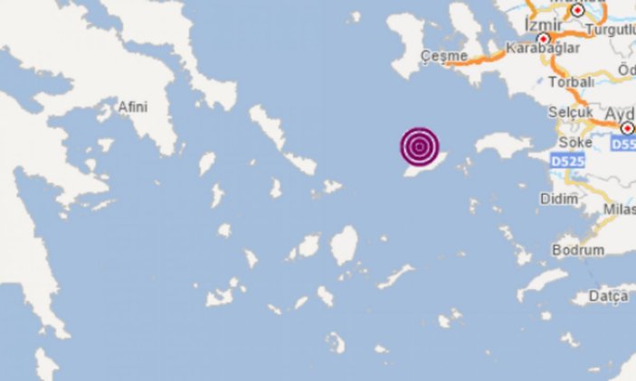 İzmir açıklarında 4.3 büyüklüğünde deprem meydana geldi