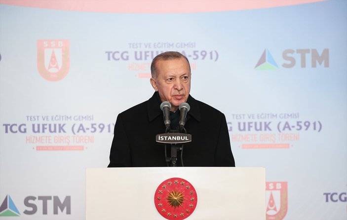 Cumhurbaşkanı Erdoğan'ın, TCG Ufuk'un Hizmete Giriş Töreni konuşması