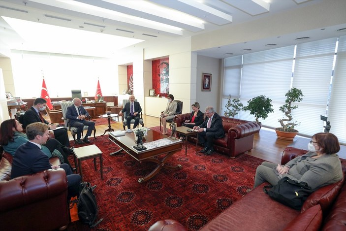 Kemal Kılıçdaroğlu, eski Yunanistan Başbakanı Papandreu'yu kabul etti