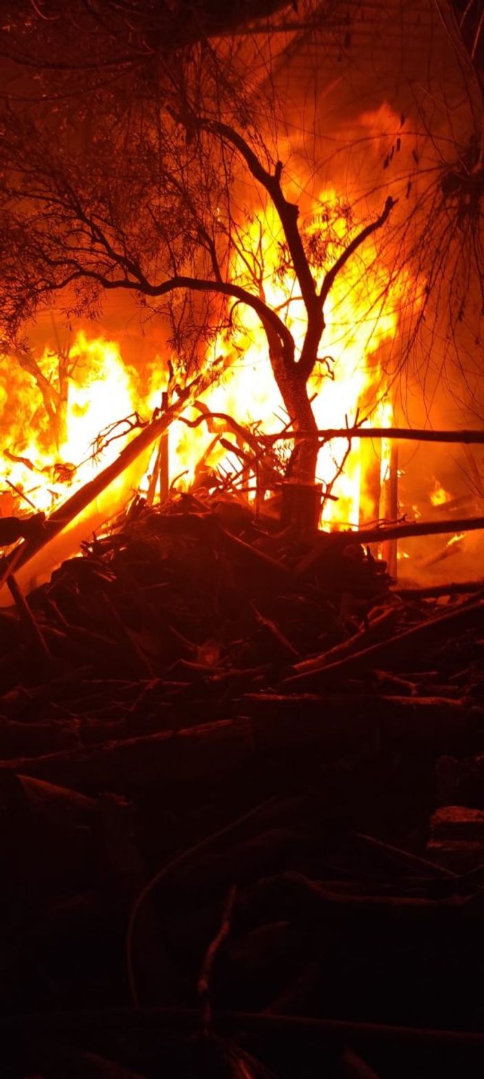 Aydın'da hayvan damında çıkan yangın kontrol altına alındı