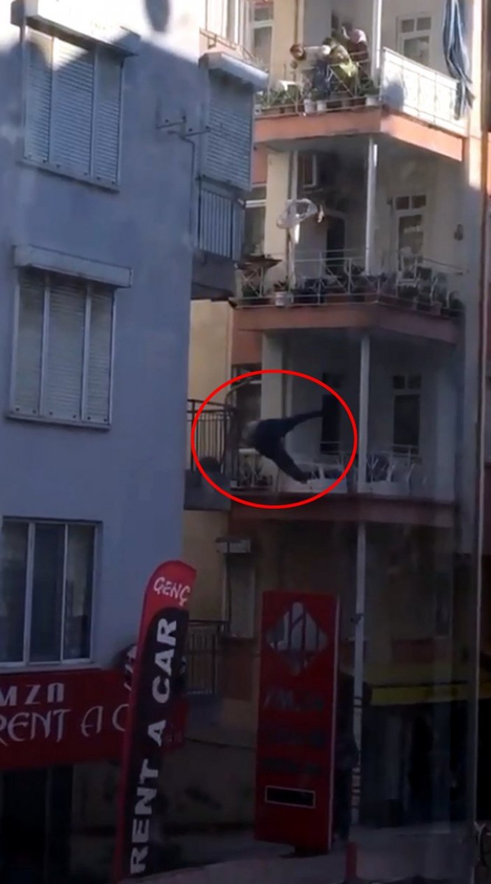 Antalya'da aşağı atlayan kişi, ağır yaralandı