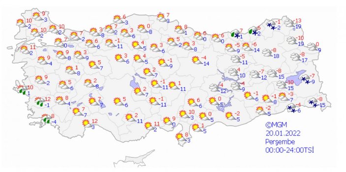 Meteoroloji'den 5 günlük hava raporu