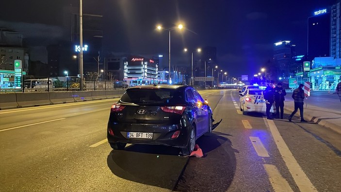 Maltepe'de kaza sonrası çekici bekleyen sürücüye araç çarptı, sürücü öldü