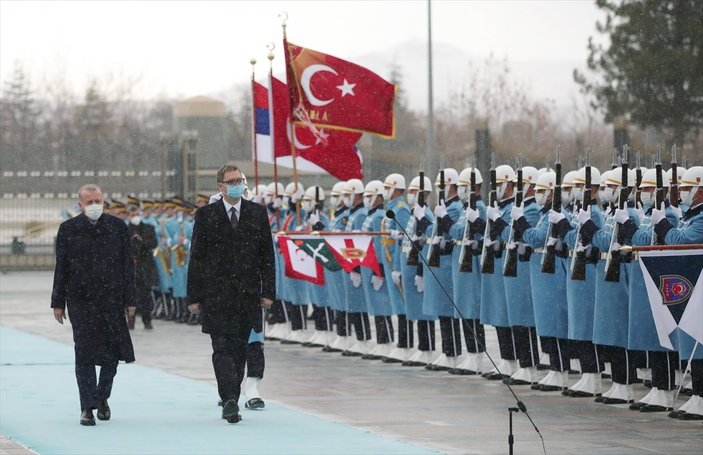 Cumhurbaşkanı Erdoğan, Sırp mevkidaşını karşıladı