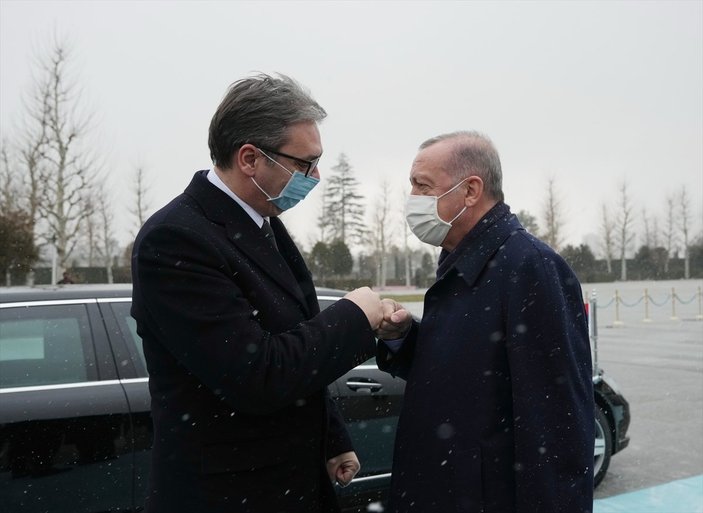 Cumhurbaşkanı Erdoğan, Sırp mevkidaşını karşıladı
