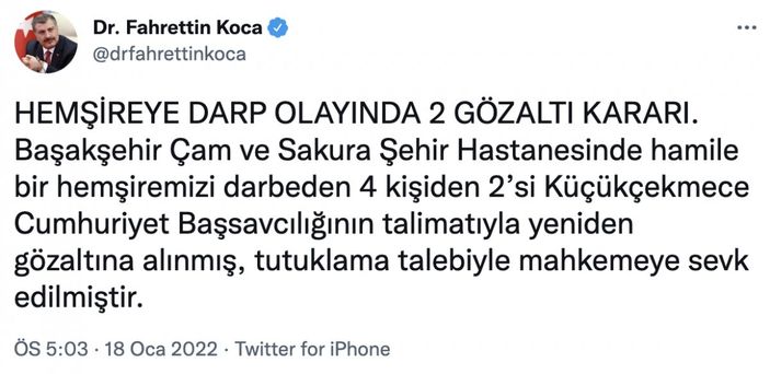 Başakşehir'de hamile hemşireyi darbedenler tutuklandı