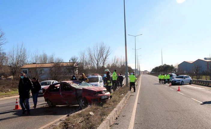 Tekirdağ'da ehliyetsiz sürücü kaza yaptı