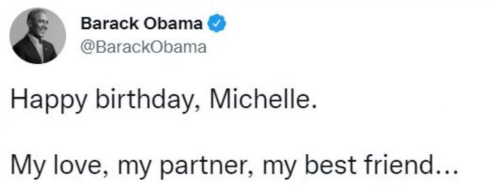 Barack Obama, eşi Michelle'in doğum gününü kutladı