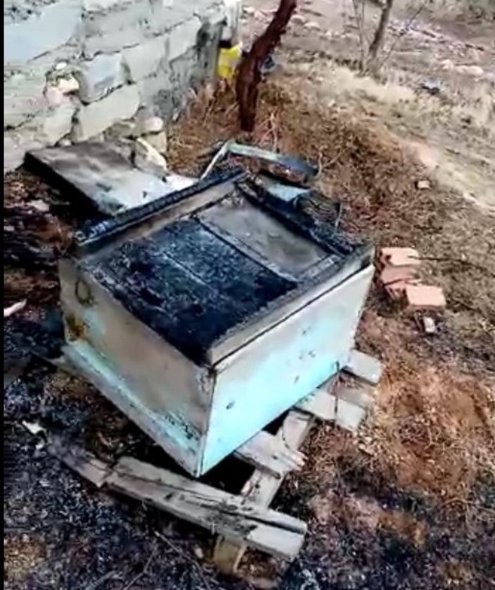 d Kahramanmaraş’ta 150 kovan yangında kül oldu