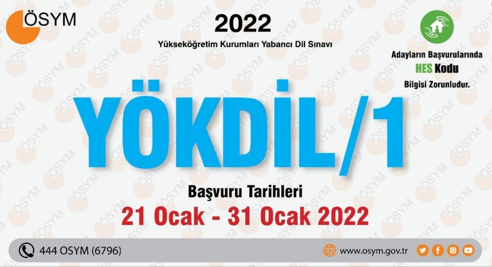 YÖKDİL, 81 ilde 89 sınav merkezinde gerçekleştirilecek