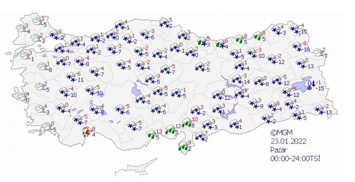 İstanbul ve çevre illerde kuvvetli kar yağışı uyarısı