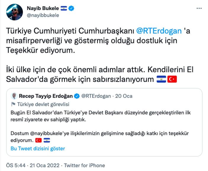 El Salvador Lideri Bukele'den esprili Türkçe paylaşımlar