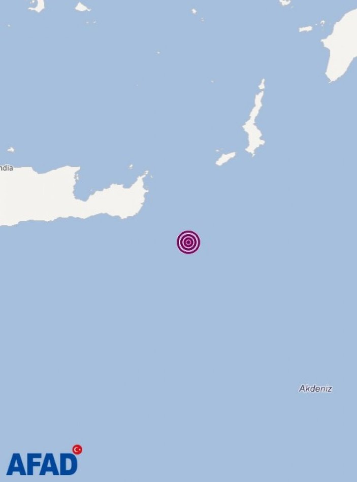 Akdeniz'de 4.3 büyüklüğünde deprem