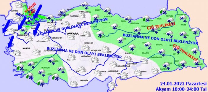 24 Ocak Pazartesi 2022: Bugün hava nasıl olacak? İl il tahminler...