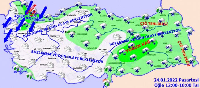 24 Ocak Pazartesi 2022: Bugün hava nasıl olacak? İl il tahminler...