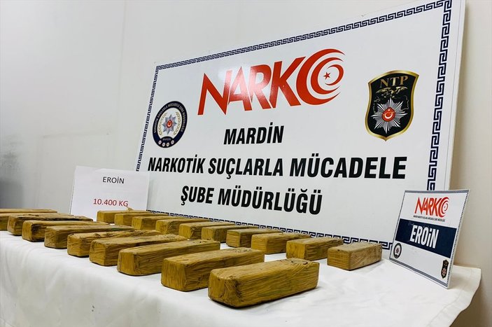 Mardin’de, yedek lastikten 10 kilo 400 gram eroin çıktı