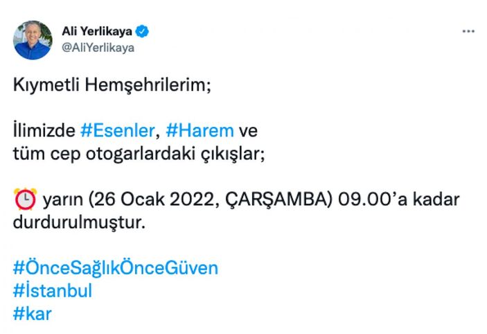 İstanbul'daki otogarlar yarına kadar hizmet vermeyecek