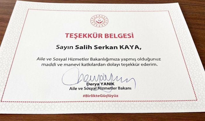 100 bin liralık sözünü tuttu! Serkan Kaya, belgesiyle paylaştı...