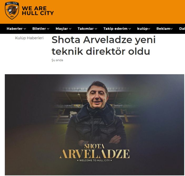 Hull City'nin yeni hocası Şota Arveladze oldu