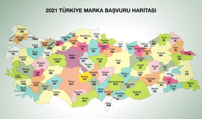 Türkiye'nin patent haritası