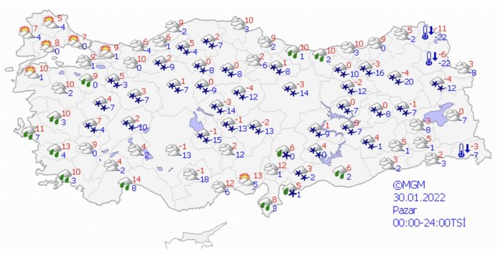 Meteoroloji'den 33 il için çığ uyarısı