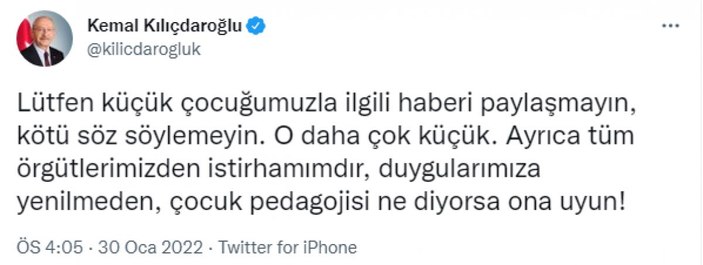 Kılıçdaroğlu ve İmamoğlu'ndan Trabzonlu çocuk hakkında açıklama